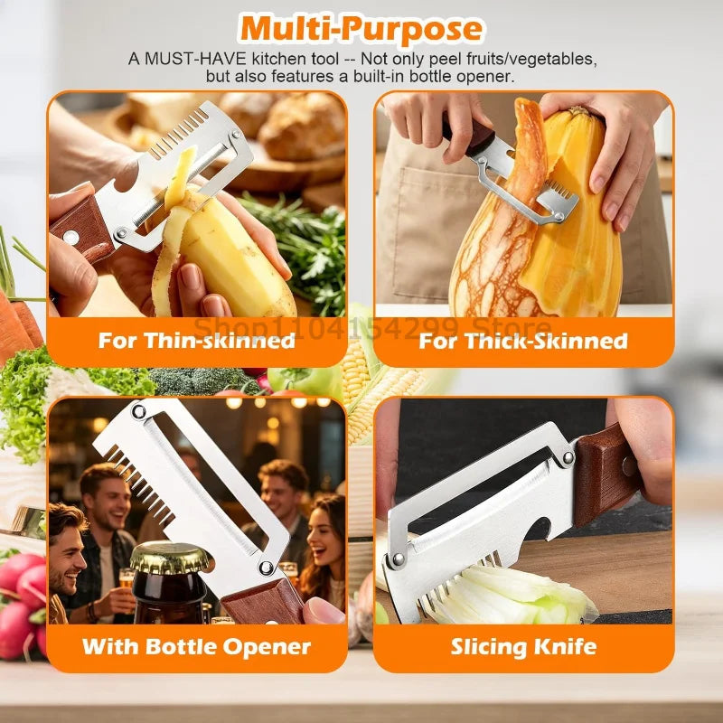 3-in-1 Multifunction Peeler Kitchen Stainless Steel Peeler