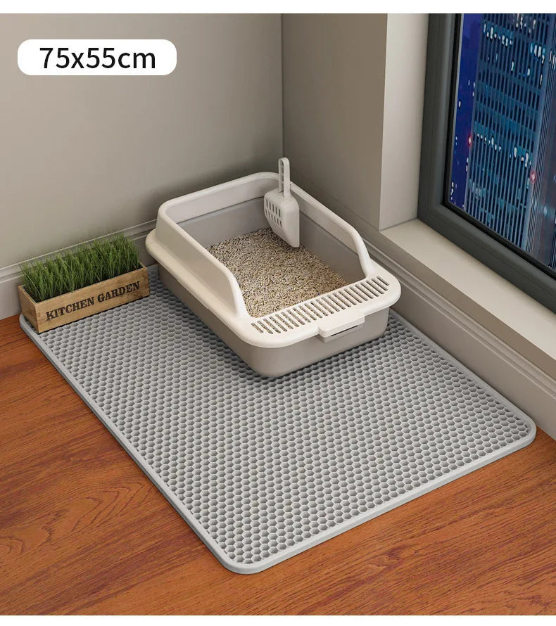 Large Size Cat Litter Mat Eva Double Layer Waterproof Mat