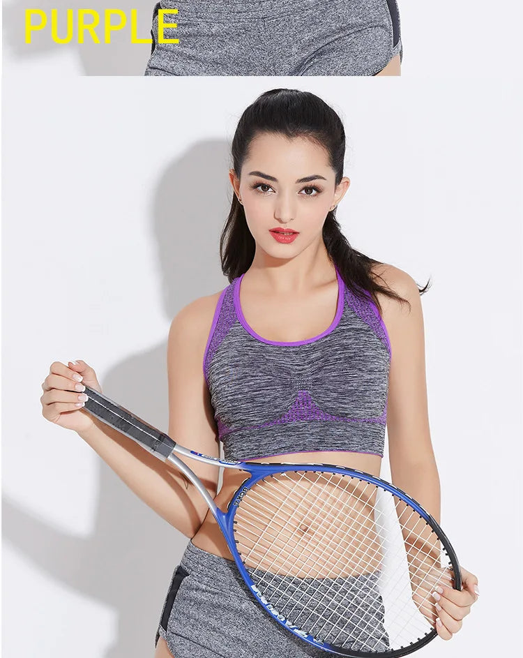 New Sports Bra Women Seamless Gym Jogging Crop Top Yoga Fitness