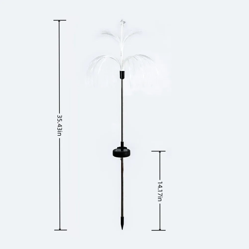 Solar Colorful Color Changing Fiber Optic Jellyfish Lamp