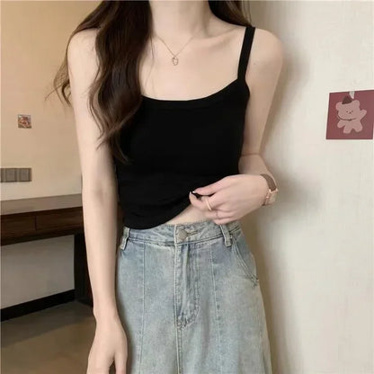 Crop Top Women Sexy Sleeveless Tops Fashion Female Tops