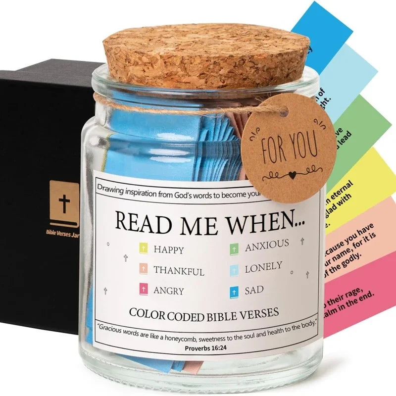 Bible Verses  in Glass Jar Bible Verse Jar Pious Prayer