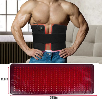 Red ＆ Infrared Therapy Belt Body Wearable Wrap heating Pad