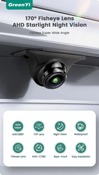 Car Rear View Camera Full HD Night Vision 170° Fisheye Lens