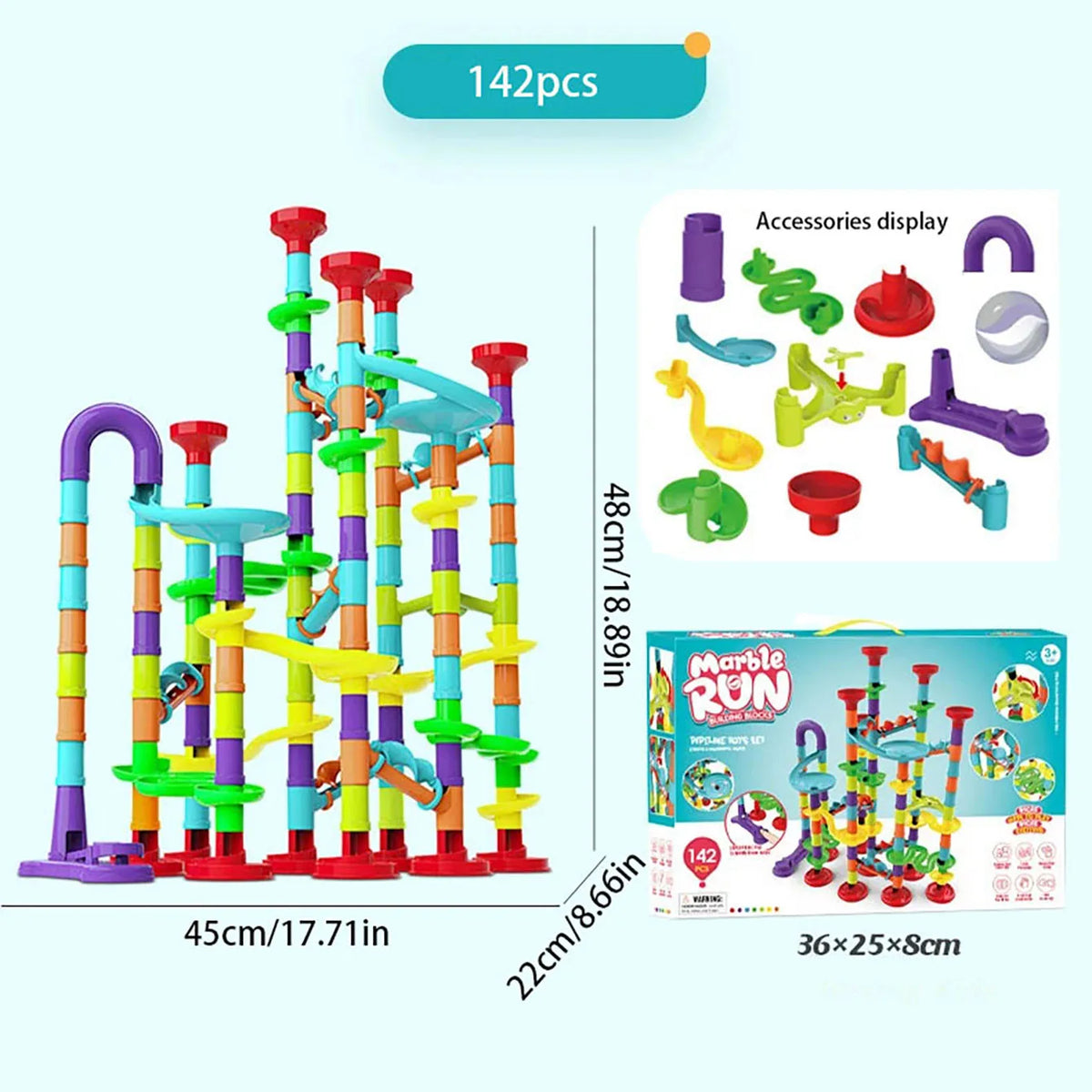 Children'S Diy Montessori Toy Puzzle Track Block Children Toy