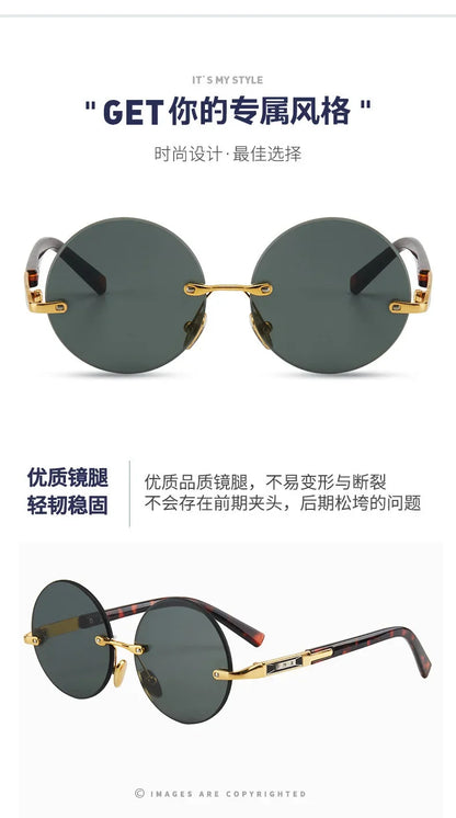 Men's Resin Sunglasses  Frameless UV400 Sunglasses