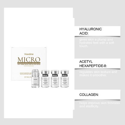 Hexapeptide Collagen Microneedle Serum Set Hydrating Facial Roller
