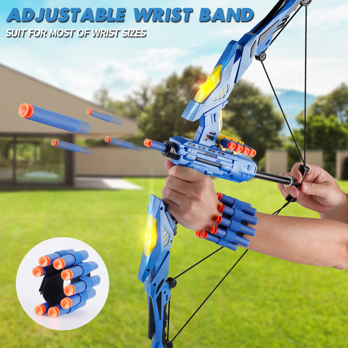 Kids Soft Dart Archery Set with LED Lights Sports