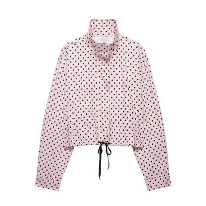 HH Fashion Women's Polka Dot Print Short Coats