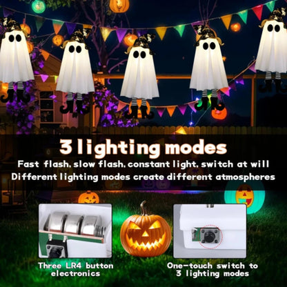 Halloween LED Light Up Witch Ghost Hanging Horror Ornaments