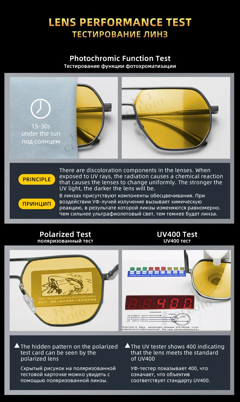CLLOIO Anti-glare Day Night Vision Glasses Polarized