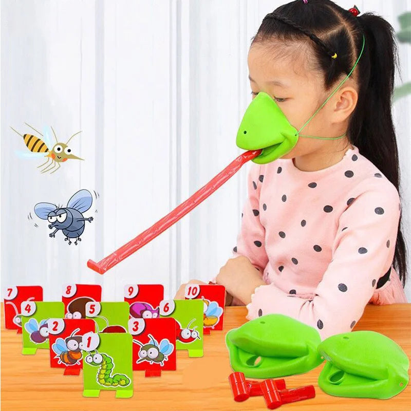 Frog Lizard Mask Wagging Tongue Lick Cards Board Games