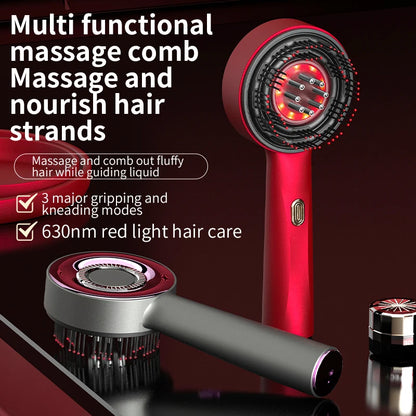 Electric Massage Comb Vibration Red Light Therapy Hair Growth