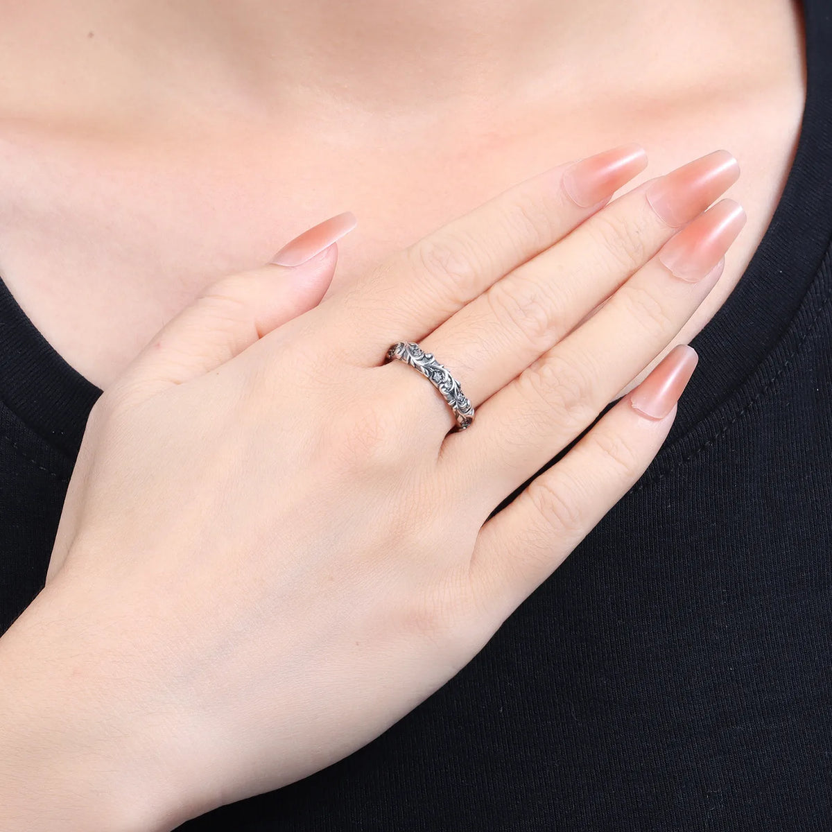 925 Sterling Silver Three-Ring Stackable Ring for Women