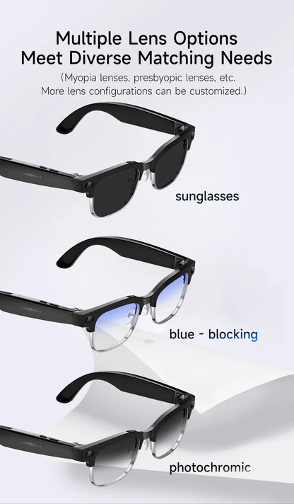 800W Pixel Camera Smart Glasses Men Video Recording AI Photo