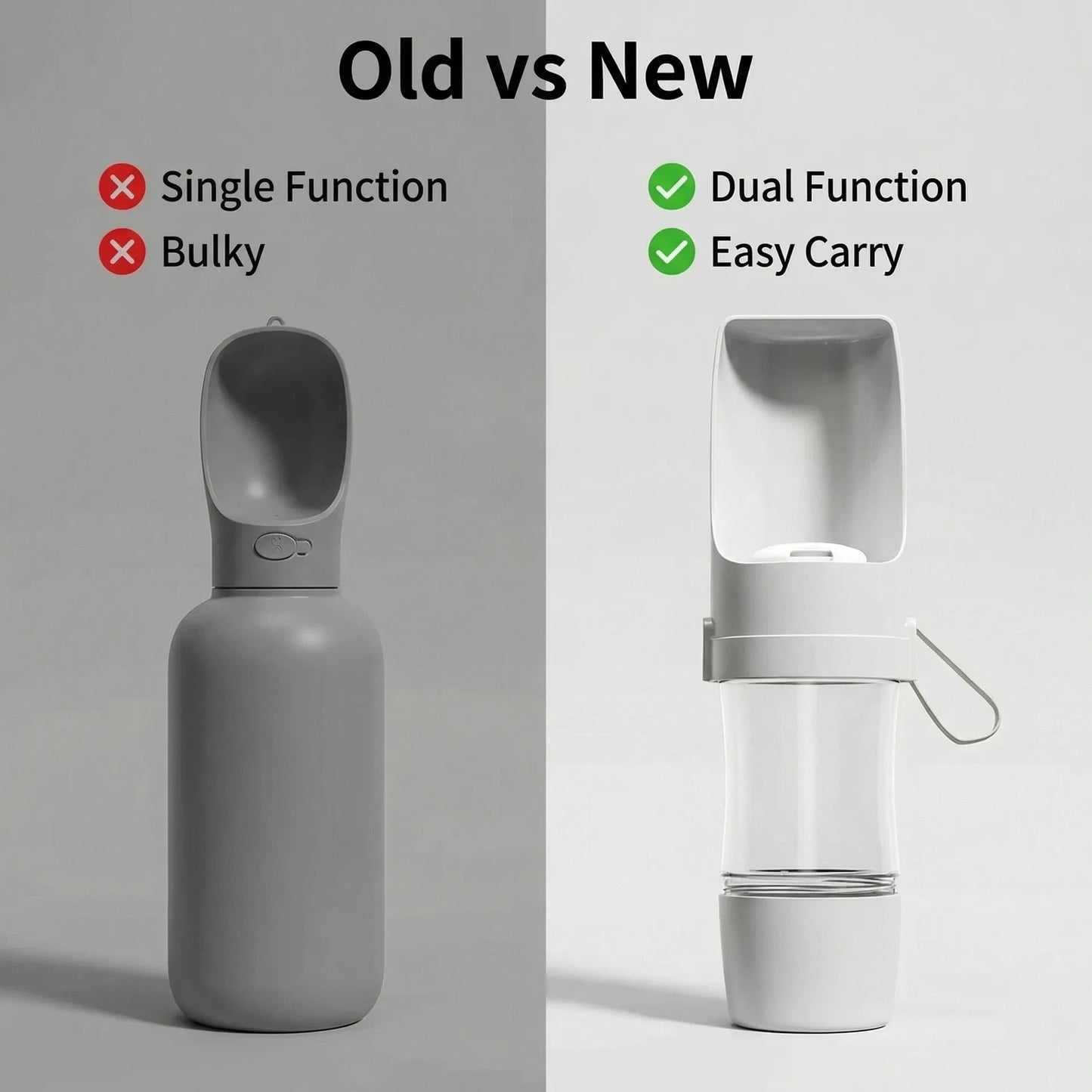 Leak-Proof Pet Travel Bottle Dual-Use Dog Water Dispenser