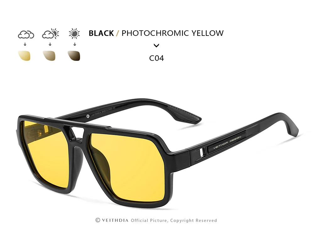 New Arrival Square Sunglasses TR90 Frame Glasses Photochromic