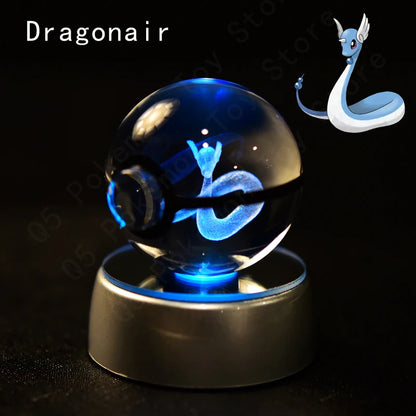 Pokemon Crystal Ball 3D Mewtwo Pikachu Gift