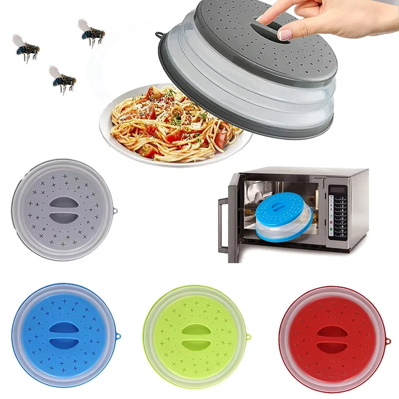 Microwave Splatter Cover Foldable Fresh-keeping Heat Cover