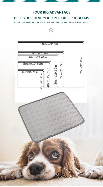 Dog Cooling Mat Summer Pet Cold Bed Extra Large