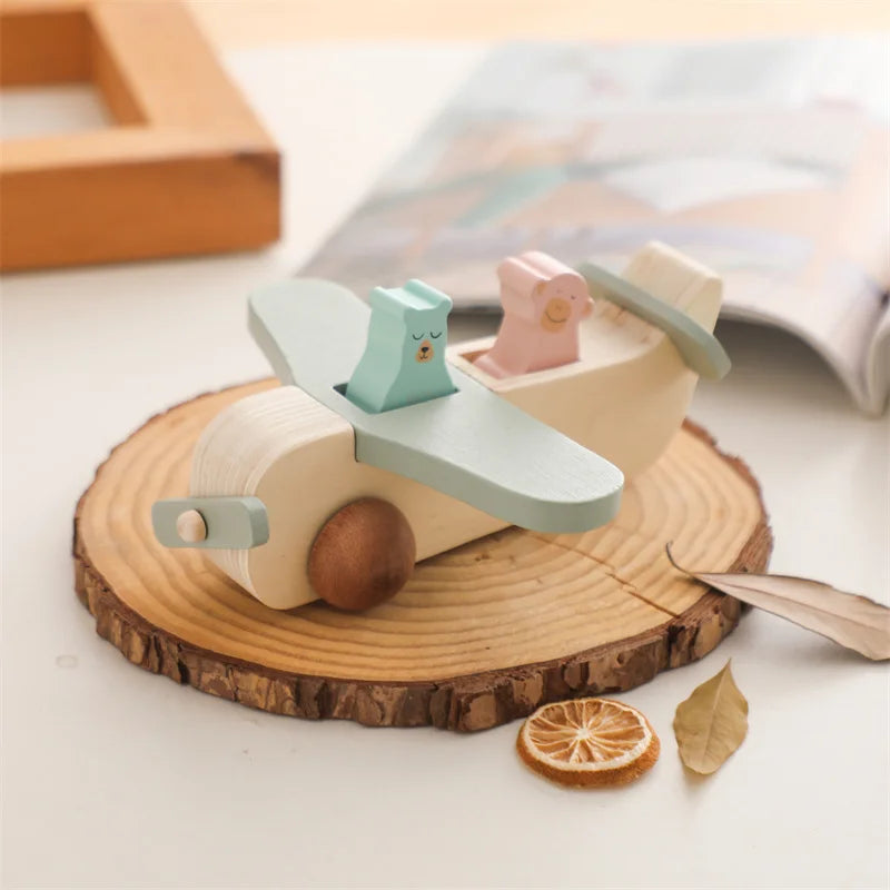 Wooden Birthday Train Toy Simulated Train Toy Model