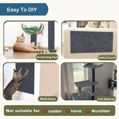 Self-Adhesive Cat Scratching Mat Trimmable Cat Carpet