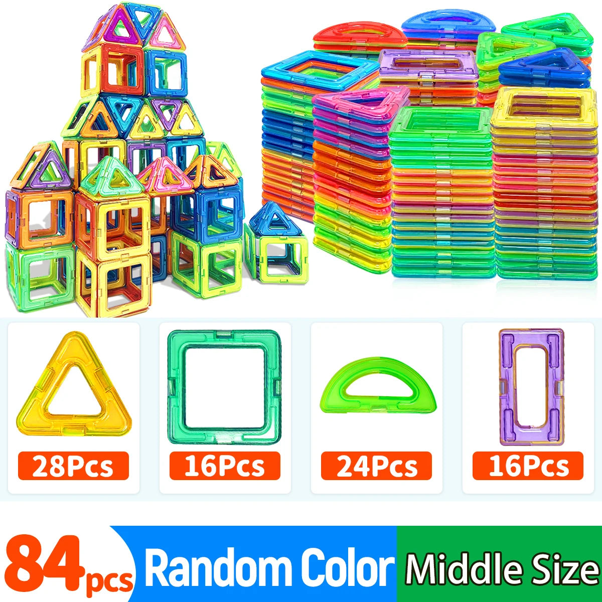 Magnetic Building Blocks DIY Learning Educational Magnet Toys
