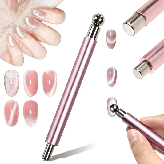 3 In 1 Dual Headed Cat Eye Nail Art Magnetic Stick