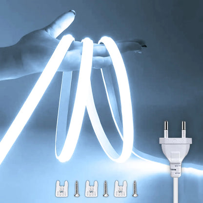 220V Led Strip with ON/OFF Switch Waterproof COB LED Strip