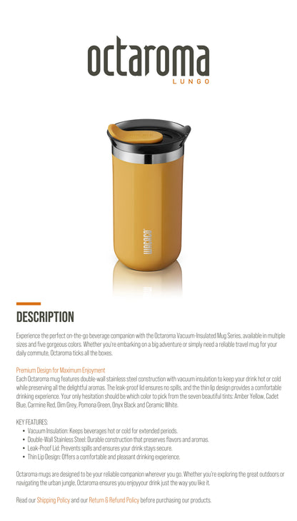 Vacuum Insulated Coffee Mug, Double-wall Stainless Steel