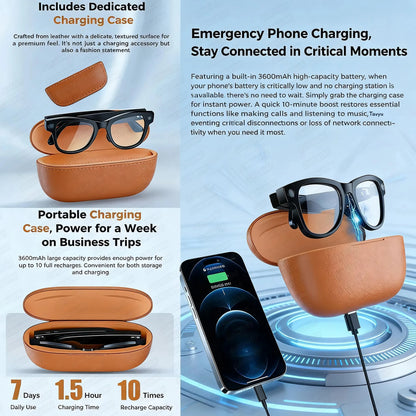 Smart AI Glasses 1080P HD Camera M02 Ultra ChatGPT
