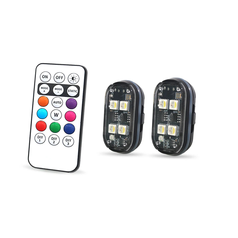Wireless LED Strobe Lights Car Decor Atmosphere Light