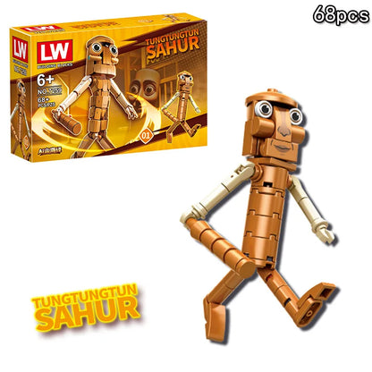 Italian Brainrot Animals Tung Tung Tung Sahur Building Blocks