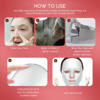 Wireless LED Mask 7 Color LED Face Mask Photon