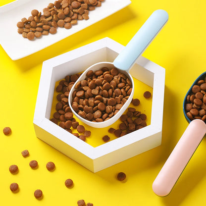 Pet Food Shovel with Sealing Bag Clip Spoon Multifunction