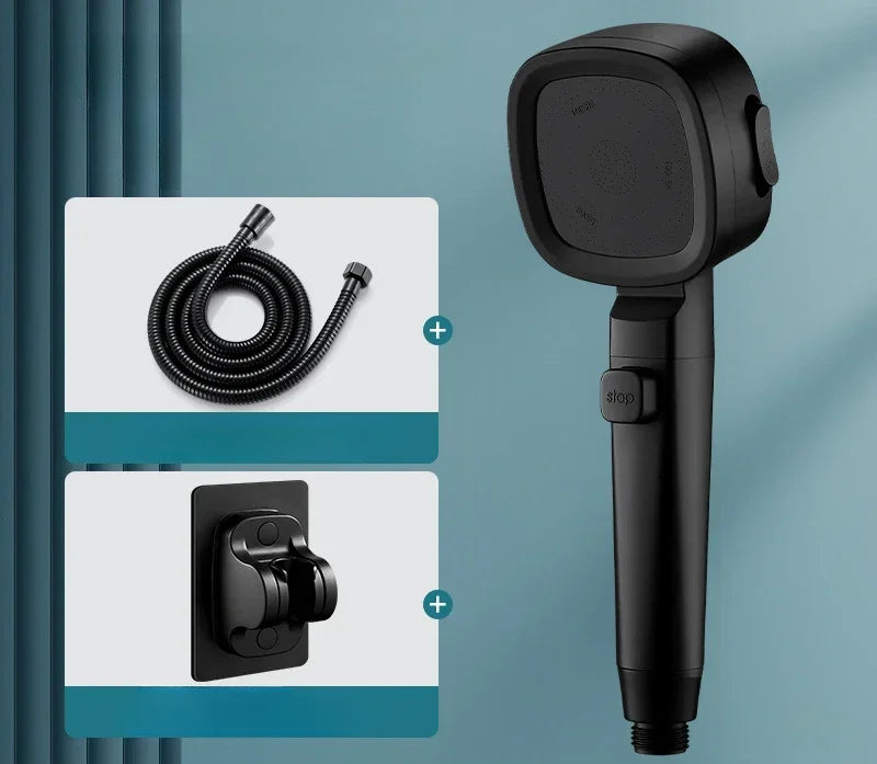 High Pressure Shower Head Water Saving 3 Modes Shower Heads