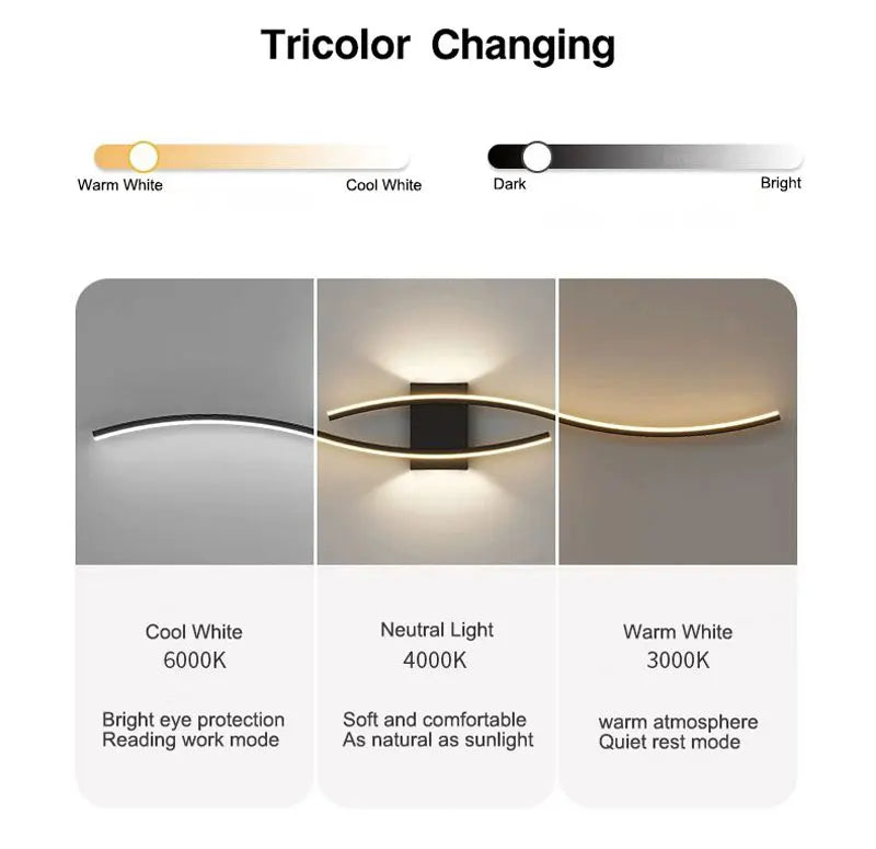 Minimalist Bedroom LED Wall Lamps Decor Wall Lights