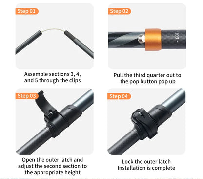Climbing Sticks Ultralight Outdoor Folding Trekking Poles