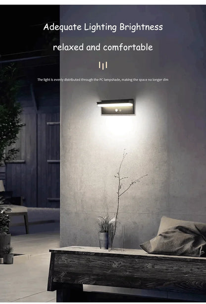 Solar Power Wall Lamp IPX5 Waterproof Garden Lights