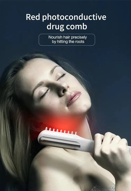 Electric Massage Comb LED Red Light Therapy Hair Growth