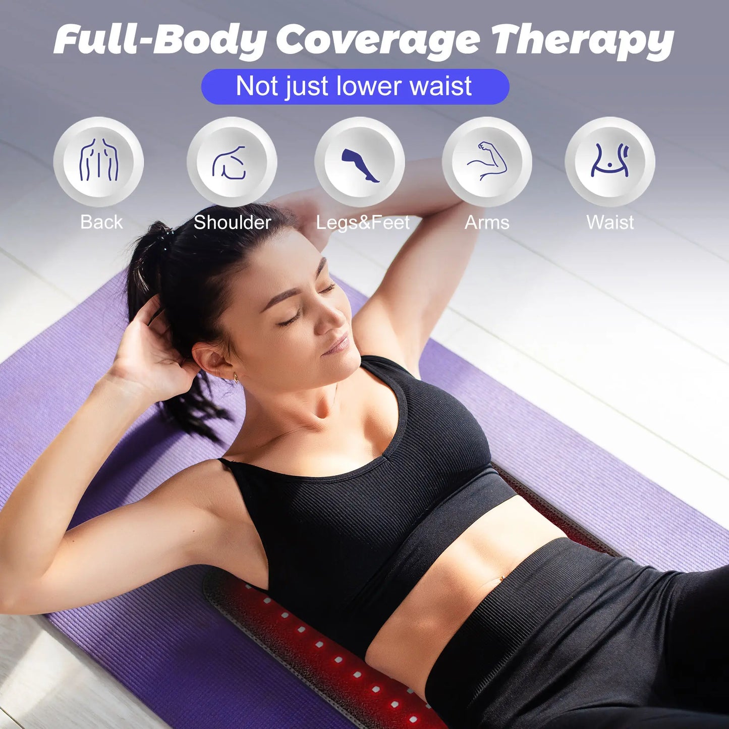 Red ＆ Infrared Therapy Belt Body Wearable Wrap heating Pad