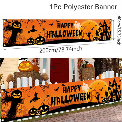 Happy Halloween Outdoor Banner Happy Halloween Decoration