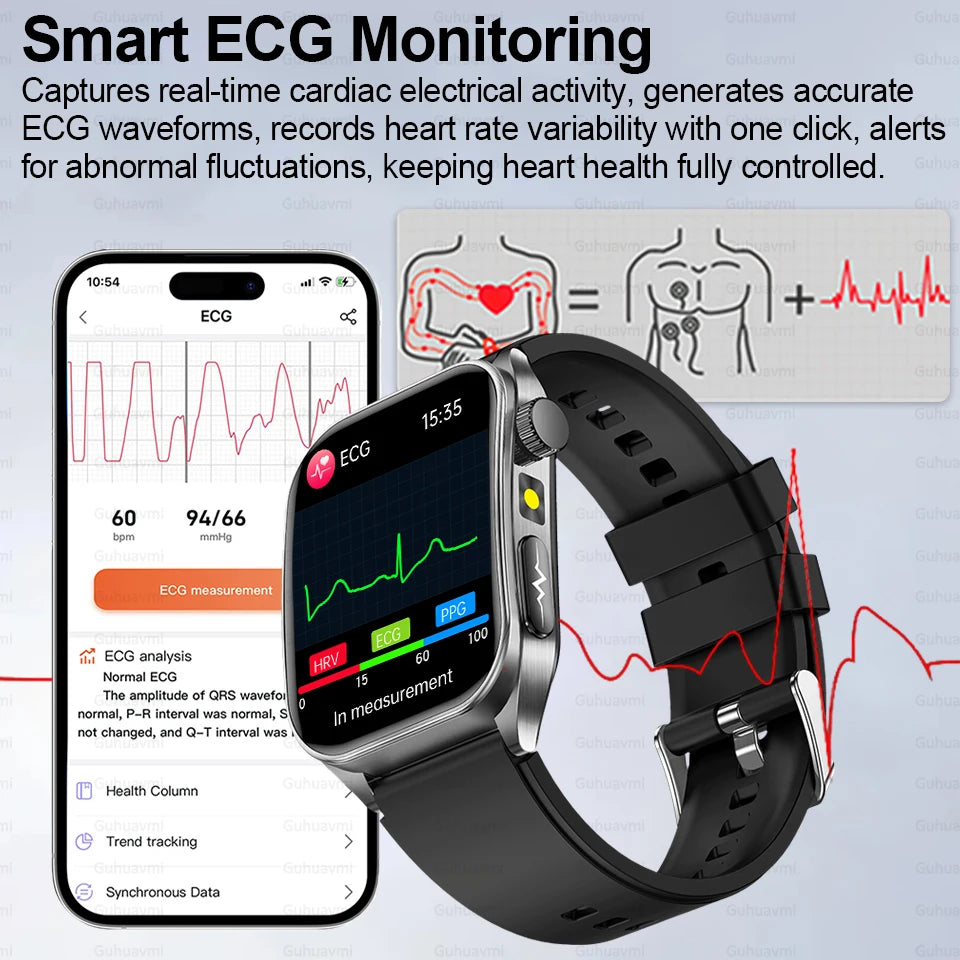 New Laser Treatment Three High Smart Watch Men ECG Heart Rate