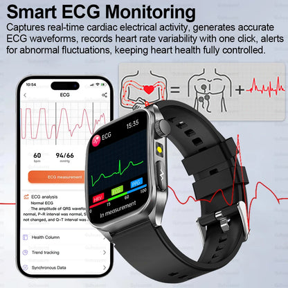 New Laser Treatment Three High Smart Watch Men ECG Heart Rate