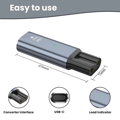 LISI 15V HQ8505 Type-C Shaver Adapter Charging Converter
