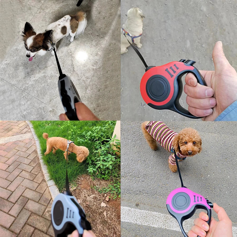 Retractable Pet Dog Leash Dogs Hiking Walking Traction Rope