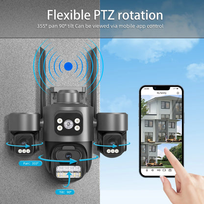 iCsee 3 Lens 3 Screen WiFi Camera 360° Auto Tracking  Surveillance