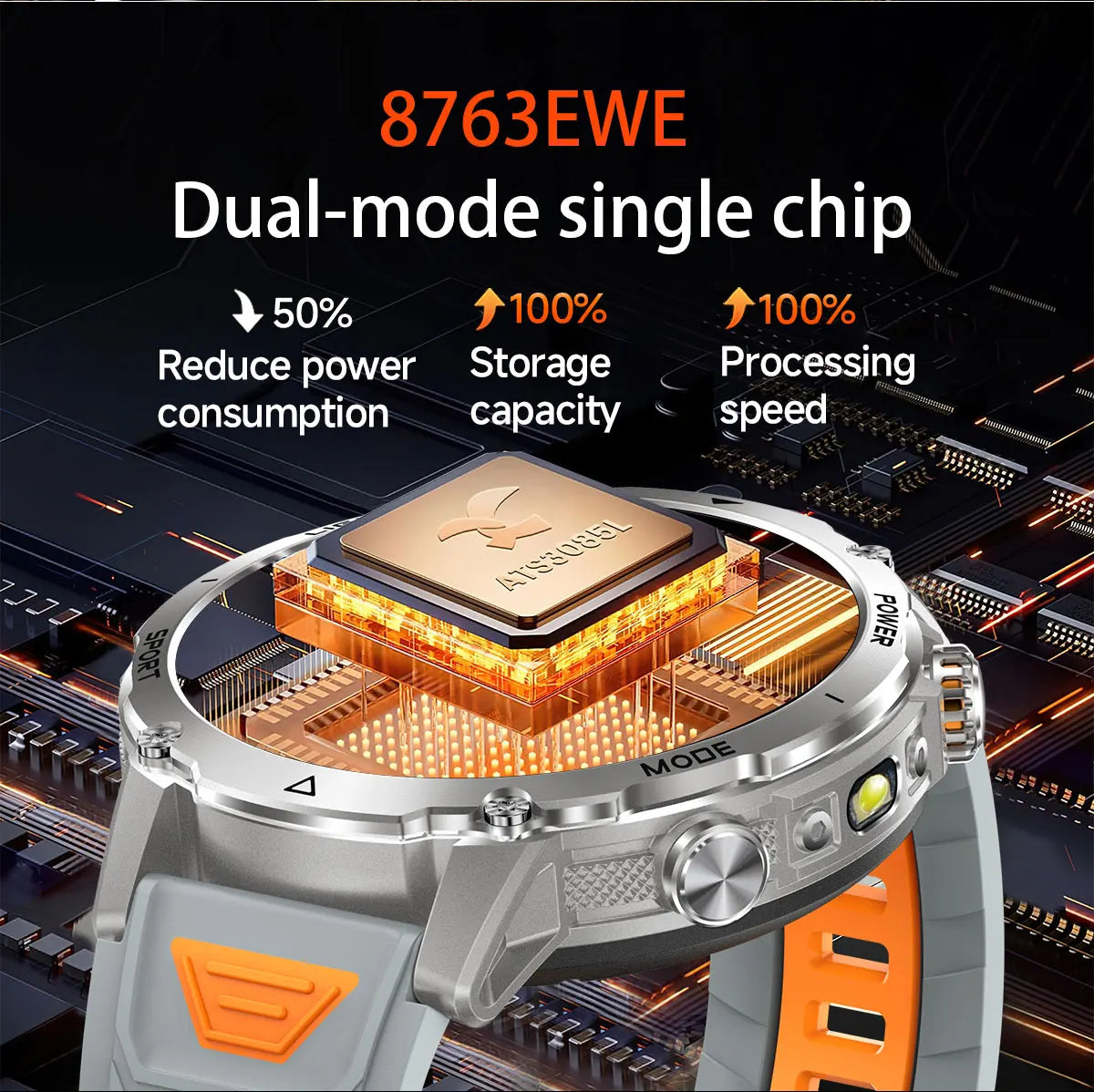 New TANK Ultra 1400mAh Battery Military Smart Watch