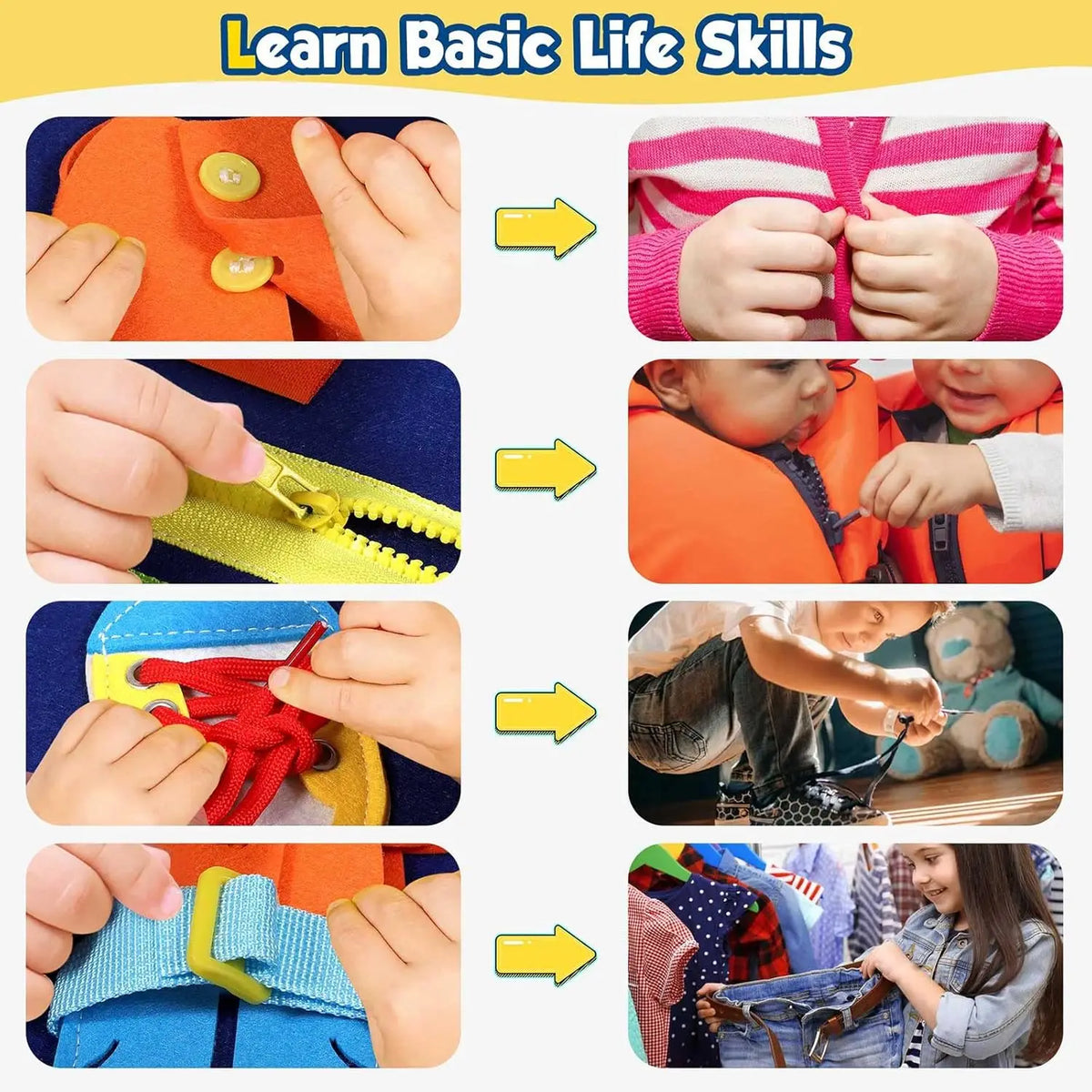 Sensory Play Board Busy Board Montessori Leaning Toys