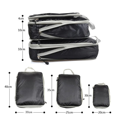 Travel Compression Packing Cubes Suitcase  Organizer Set